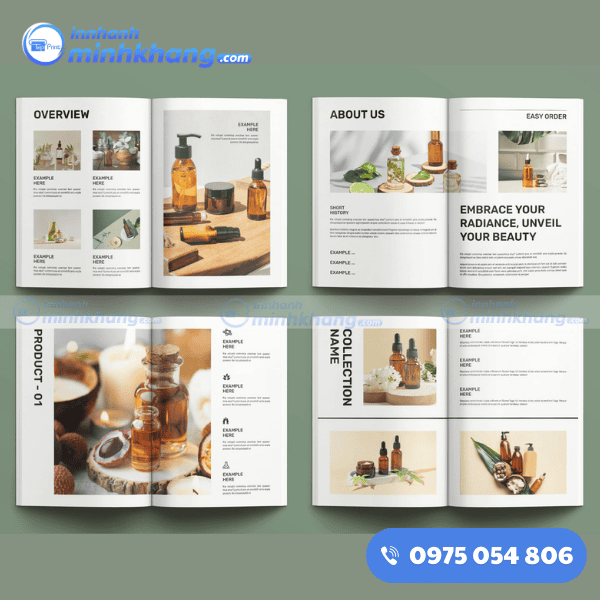 Mẫu catalogue mỹ phẩm chất lượng cao