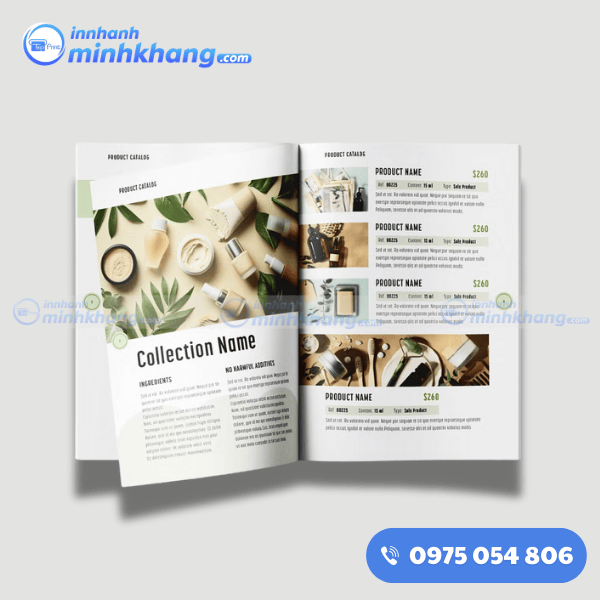 Mẫu thiết kế catalogue mỹ phẩm theo yêu cầu