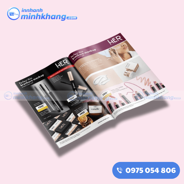 Mẫu catalogue mỹ phẩm ứng dụng bán hàng