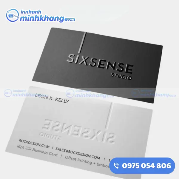 Mẫu Name Card Dập Nổi/Chìm Tạo Cảm Giác Khi Cầm