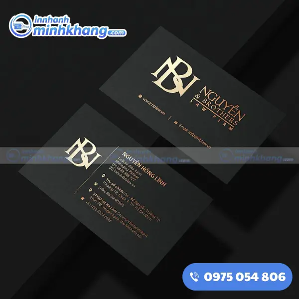 Mẫu Name Card Ép Kim Sang Trọng