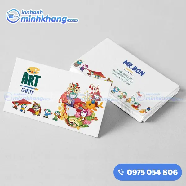 Mẫu Card Visit Được In Bằng Giấy Mỹ Thuật