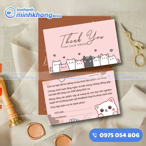 Mẫu gợi ý ý tưởng thiết kế name card cảm ơn độc đáo