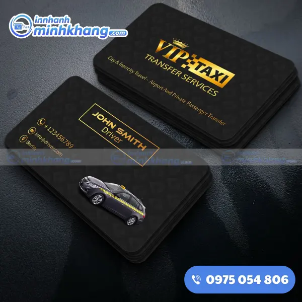 Mẫu name card taxi bo góc thẩm mỹ