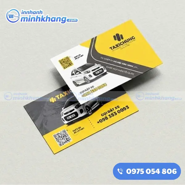 Mẫu name card taxi dùng quảng bá dịch vụ