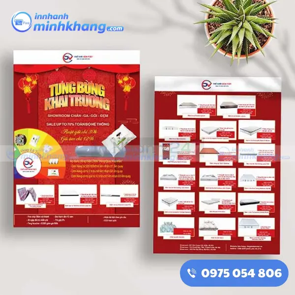 Mẫu tờ rơi khai trương in nhanh lấy liền