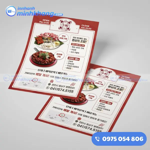 Mẫu tờ rơi quảng cáo đồ ăn