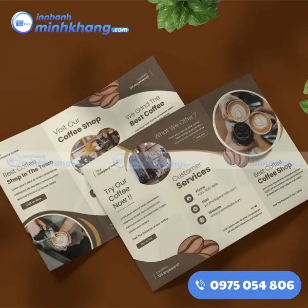 Mẫu brochure cà phê quảng cáo hiệu quả