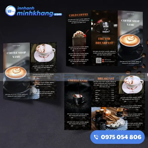 Mẫu brochure cà phê quảng bá thương hiệu