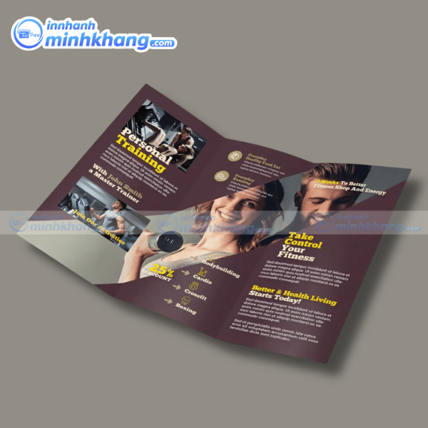 Mẫu thiết kế brochure gym theo yêu cầu