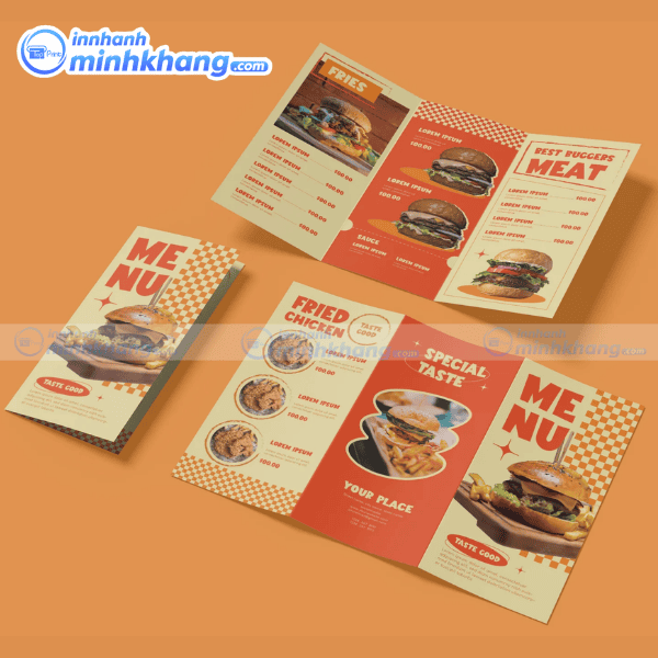 Mẫu brochure menu thiết kế đẹp cho nhà hàng