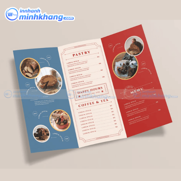 Mẫu brochure menu tăng nhận diện thương hiệu