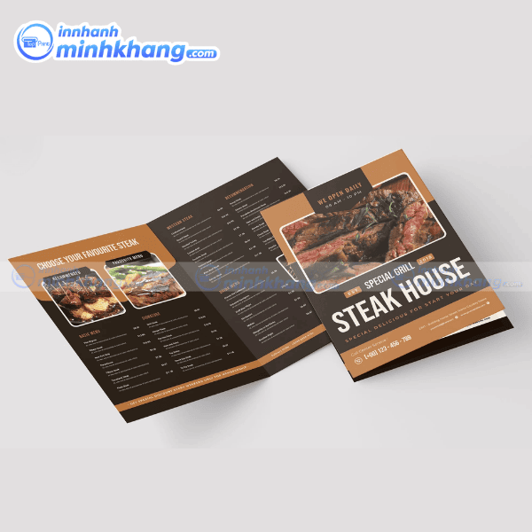 Mẫu brochure menu hiện đại và chuyên nghiệp