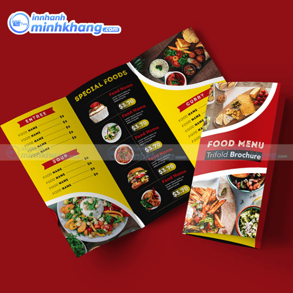 Mẫu brochure menu dành cho quán ăn