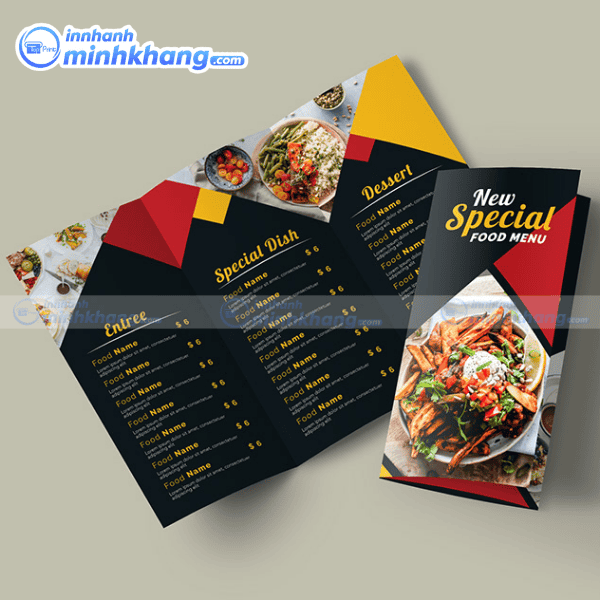 Mẫu brochure menu thiết kế sáng tạo