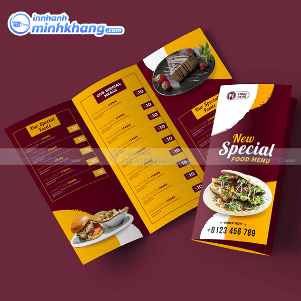 Mẫu thiết kế brochure menu chuyên nghiệp
