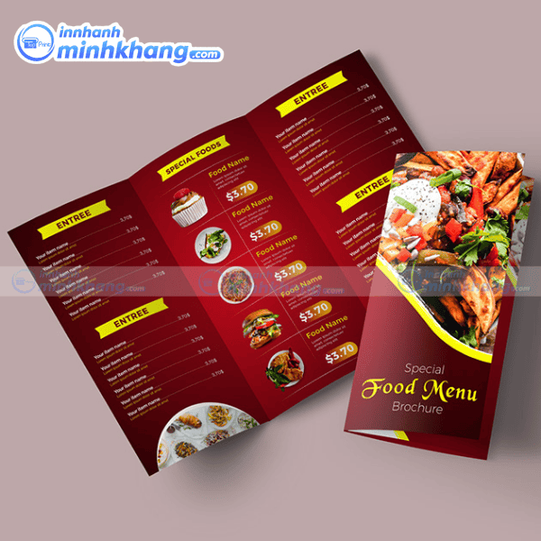 Mẫu brochure menu thiết kế cao cấp