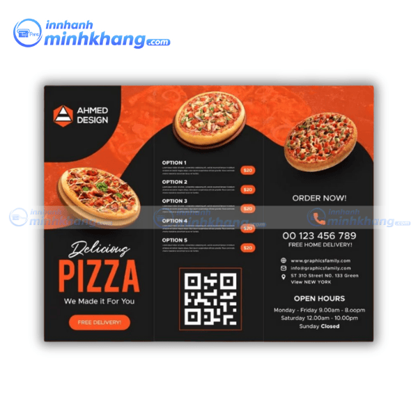 Mẫu brochure pizza Pizza Hut thiết kế chuyên nghiệp