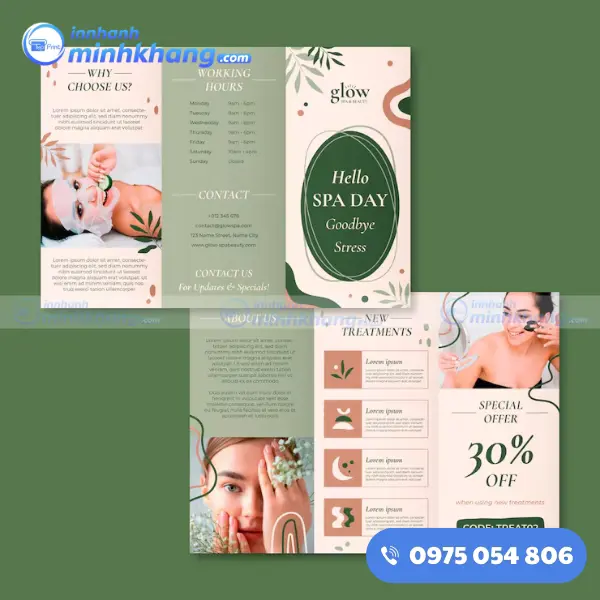 Mẫu brochure spa màu sắc hài hòa