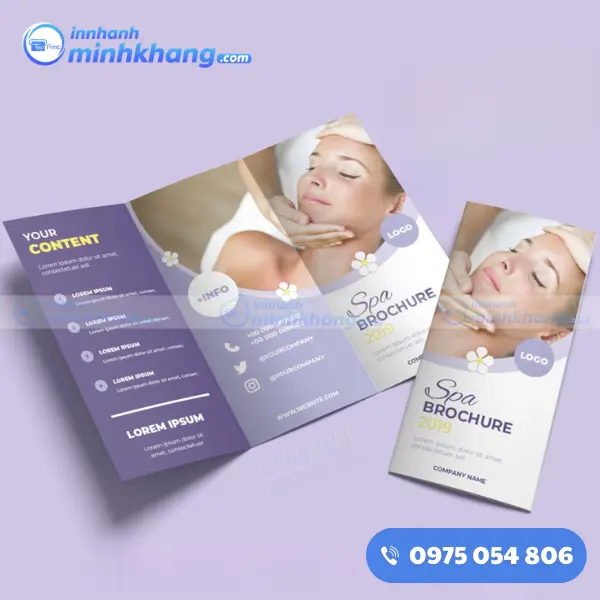 Mẫu thiết kế brochure spa theo yêu cầu
