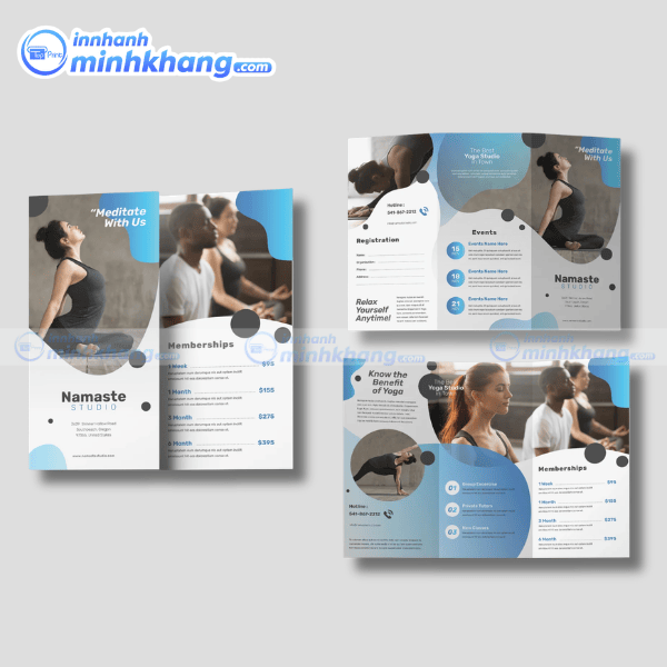 Mẫu brochure yoga thu hút học viên mới