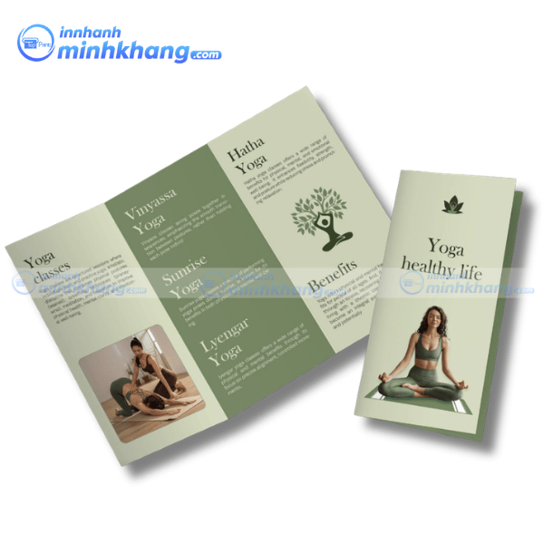 Mẫu brochure yoga bố cục hài hòa dễ nhìn