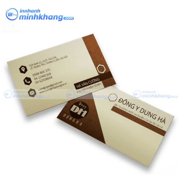 Mẫu card visit đông y in kỹ thuật số hiện đại