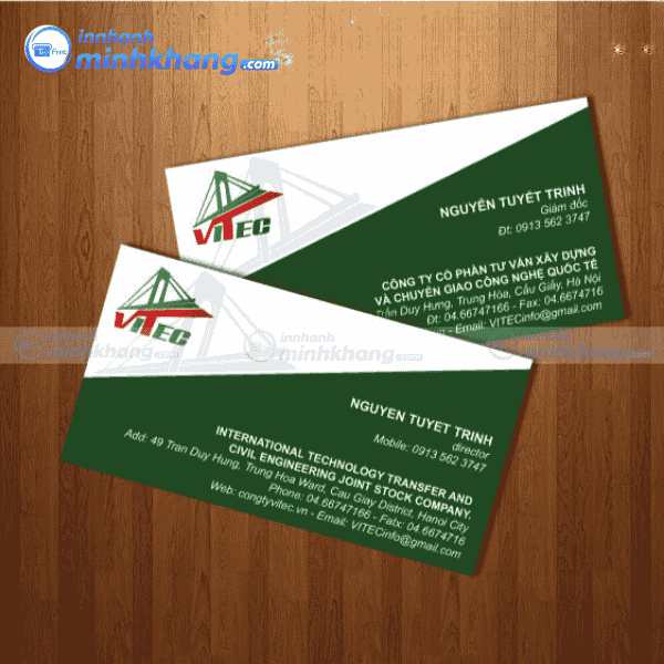 Mẫu card visit kiến trúc sư sáng tạo tạo ấn tượng với khách hàng - Vitec