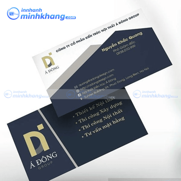 Mẫu card visit kiến trúc sư nội thất thiết kế tinh tế dễ nhận diện - Á Đông Group