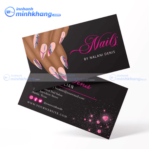Mẫu card visit nail cao cấp cho salon nail sang trọng