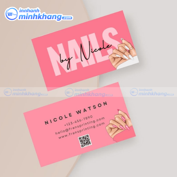 Mẫu card visit nail giá rẻ in offset chất lượng cao