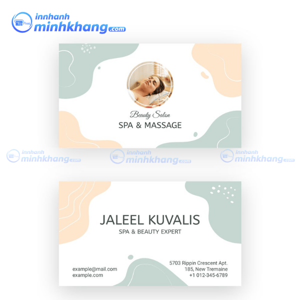 Mẫu card visit spa chăm sóc da phong cách hiện đại