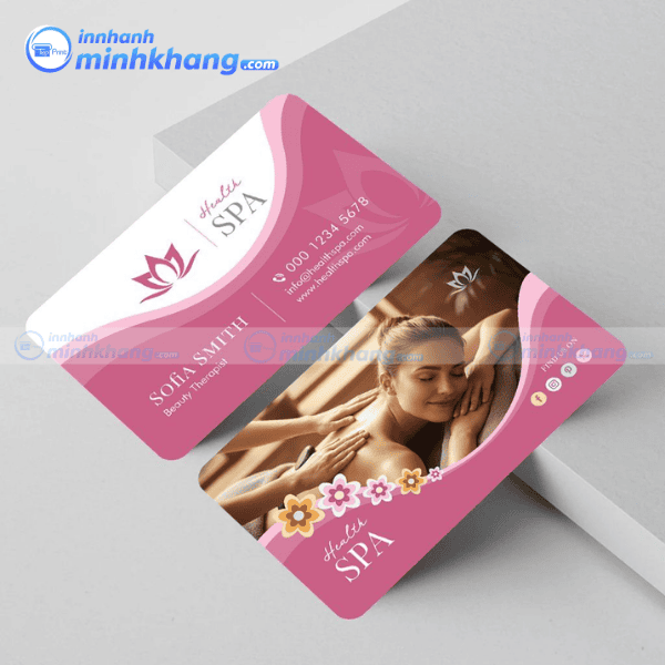 Mẫu name card spa bo góc thẩm mỹ và bền đẹp khi sử dụng - Health Spa