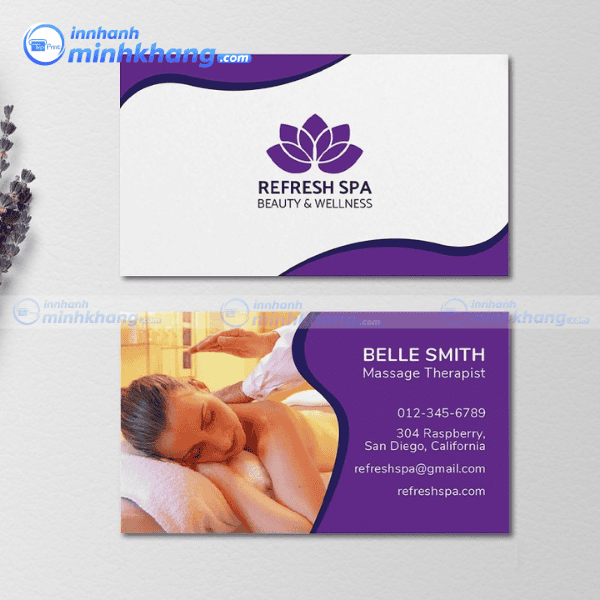 Mẫu danh thiếp spa thiết kế đẹp tạo ấn tượng với khách hàng