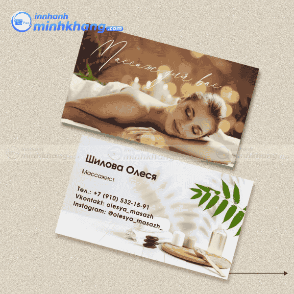 Mẫu card visit spa giúp xây dựng hình ảnh thương hiệu chuyên nghiệp
