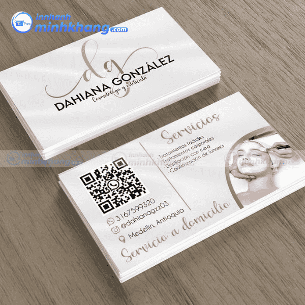 Mẫu name card spa in nhanh phù hợp spa cần gấp