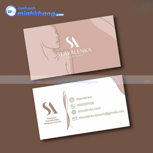 Mẫu name card spa in offset số lượng lớn tối ưu chi phí