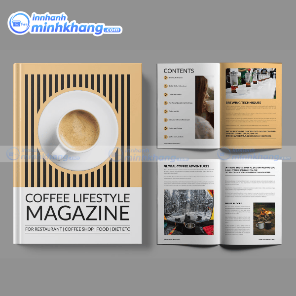 Mẫu catalogue coffee giấy in cao cấp