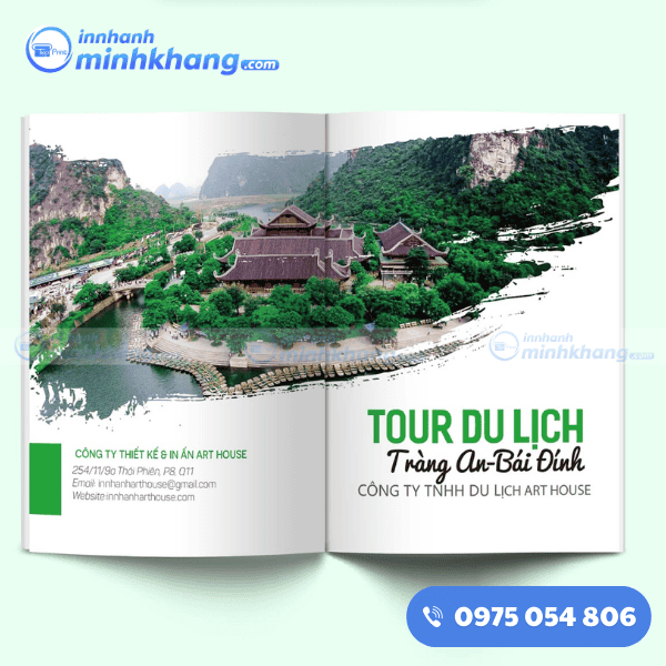 Mẫu catalogue du lịch đẹp thiết kế chuyên nghiệp Tour Tràng An - Bái Đính