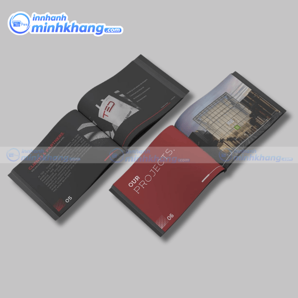 Mẫu catalogue mini đóng gáy chắc chắn