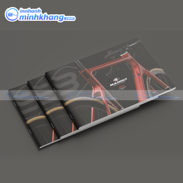Mẫu catalogue xe đạp trưng bày tại showroom chuyên nghiệp của BASSO