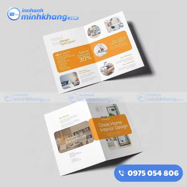 Mẫu brochure gấp 2 dạng a4
