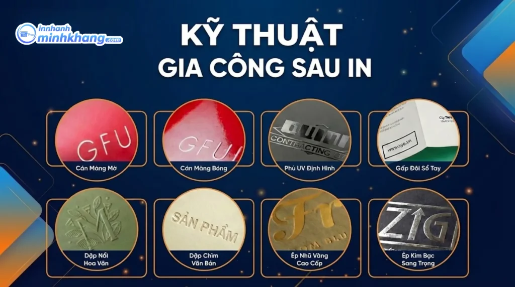 Các kỹ thuật gia công sau in phổ biến