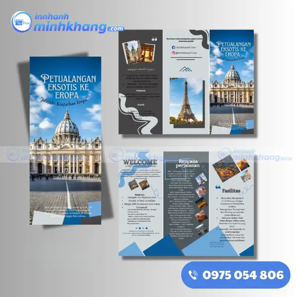 Mẫu brochure du lịch kích thước DL