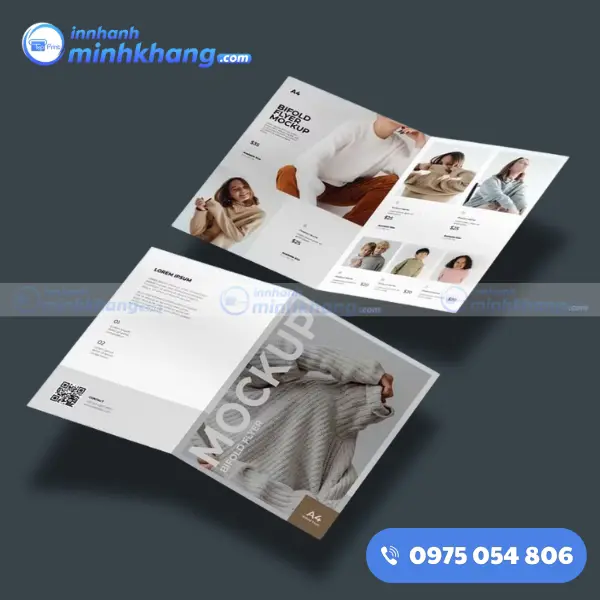 Mẫu brochure gấp 2 kích thước a4
