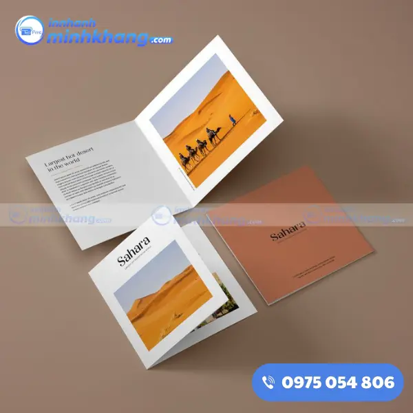 Mẫu brochure hình vuông sang trọng