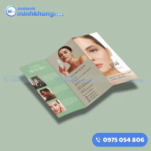 Mẫu brochure mỹ phẩm hiện đại, sống động