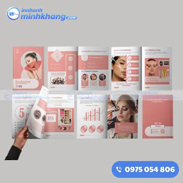 Mẫu catalogue mỹ phẩm thiết kế sang trọng