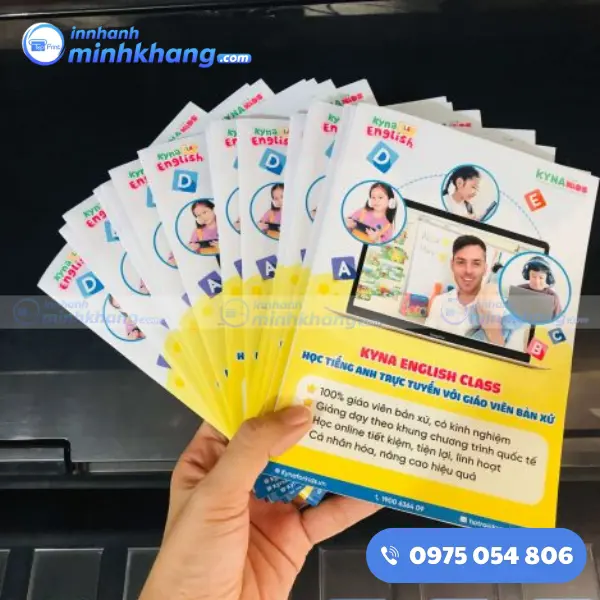 Mẫu tờ rơi trung tâm tiếng anh Kyna English thiết kế đẹp
