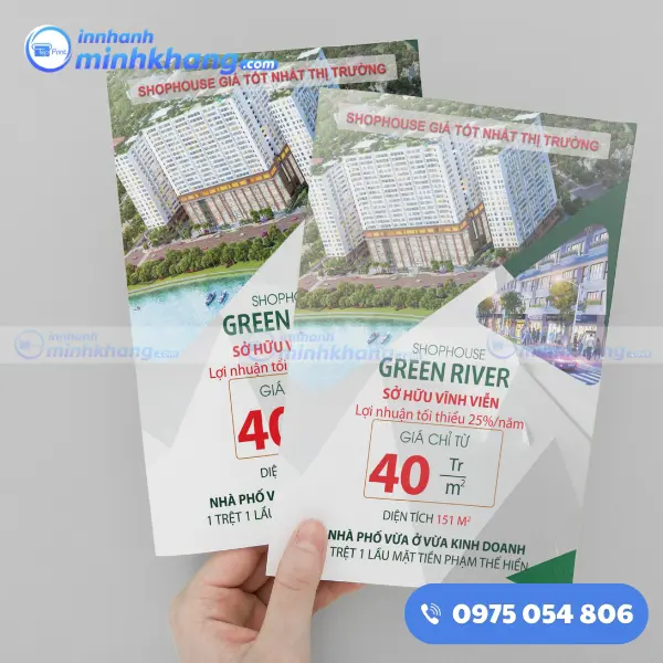 Mẫu tờ rơi bất động sản ShopHouse Green River